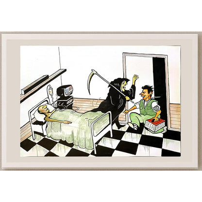Arslan Bora 35x25cm Orijinal Karikatür BOD06533