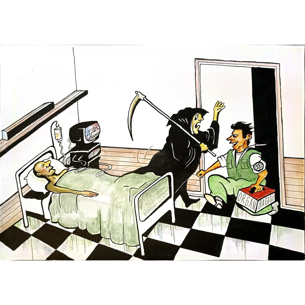 Arslan Bora 35x25cm Orijinal Karikatür BOD06533