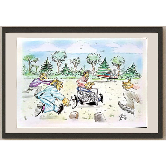 Uğur Pamuk 35x25cm Orijinal Karikatür BOD06538