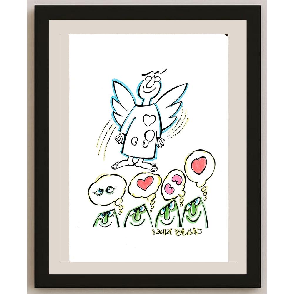 Nuri Bilgin 35x25cm Orijinal Karikatür BOD06545