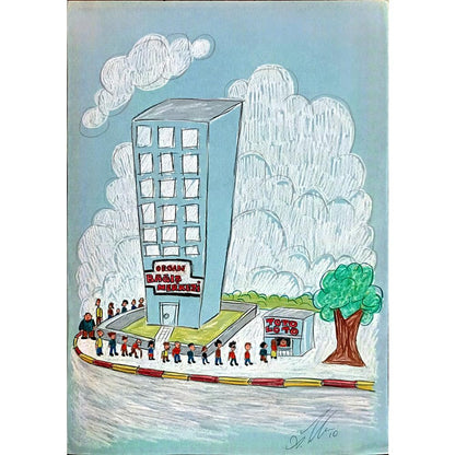 Azem Yılmaz 43x30cm Orijinal Karikatür BOD06549