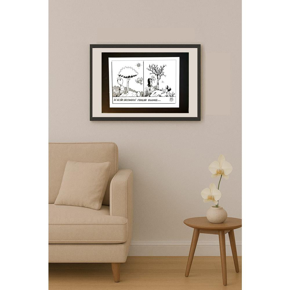 Metin Kanbur 43x30cm Orijinal Karikatür BOD06554