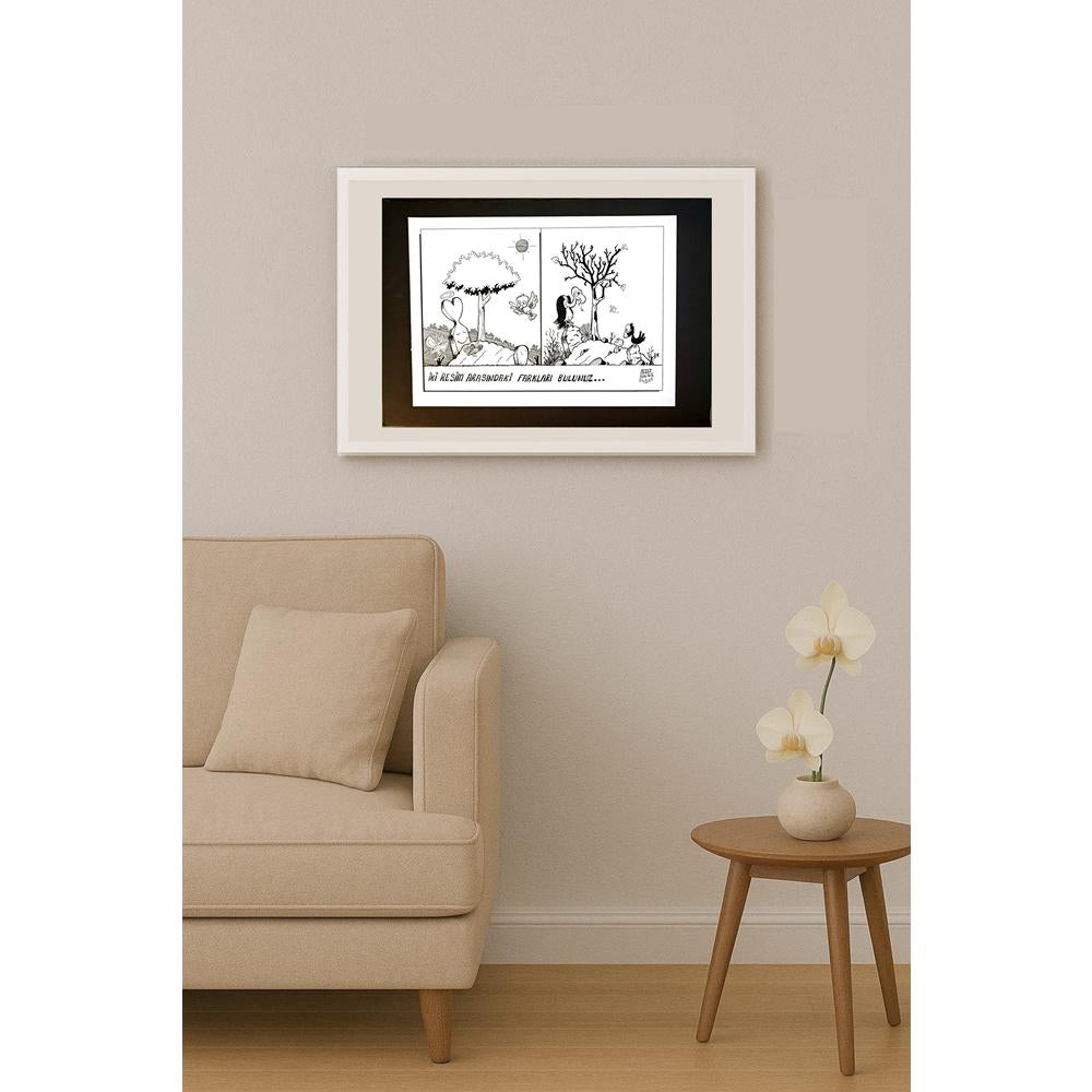 Metin Kanbur 43x30cm Orijinal Karikatür BOD06554