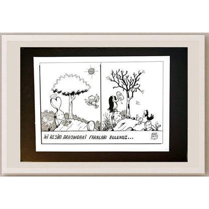 Metin Kanbur 43x30cm Orijinal Karikatür BOD06554