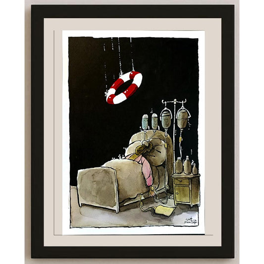 Sait Munzur 43x30cm Orijinal Karikatür BOD06555