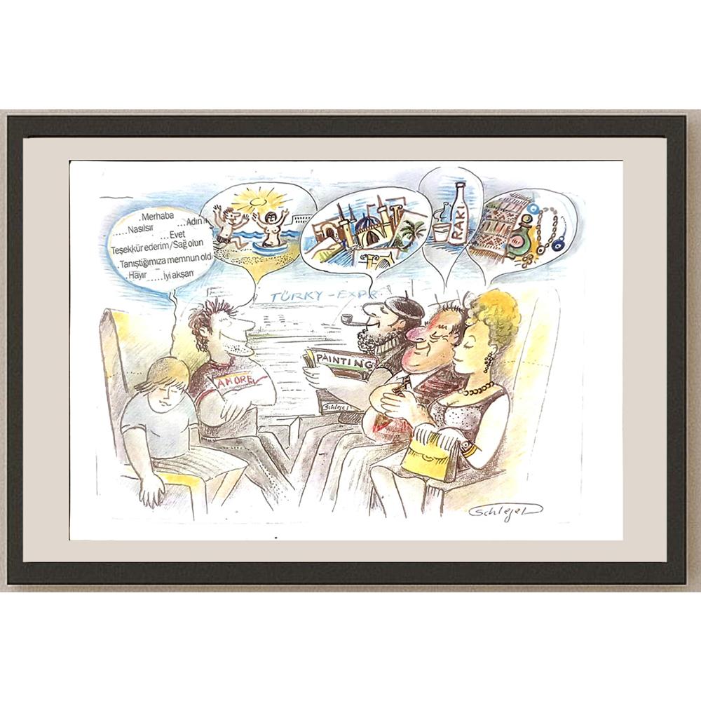 Wolfgang Schlegel 29x21cm Orijinal Karikatür BOD06573