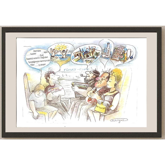 Wolfgang Schlegel 29x21cm Orijinal Karikatür BOD06573