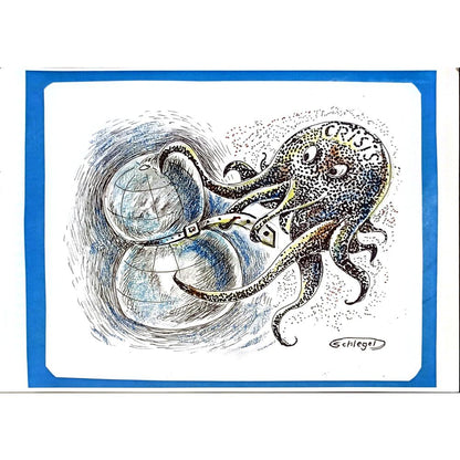 Wolfgang Schlegel 29x21cm Orijinal Karikatür BOD06575