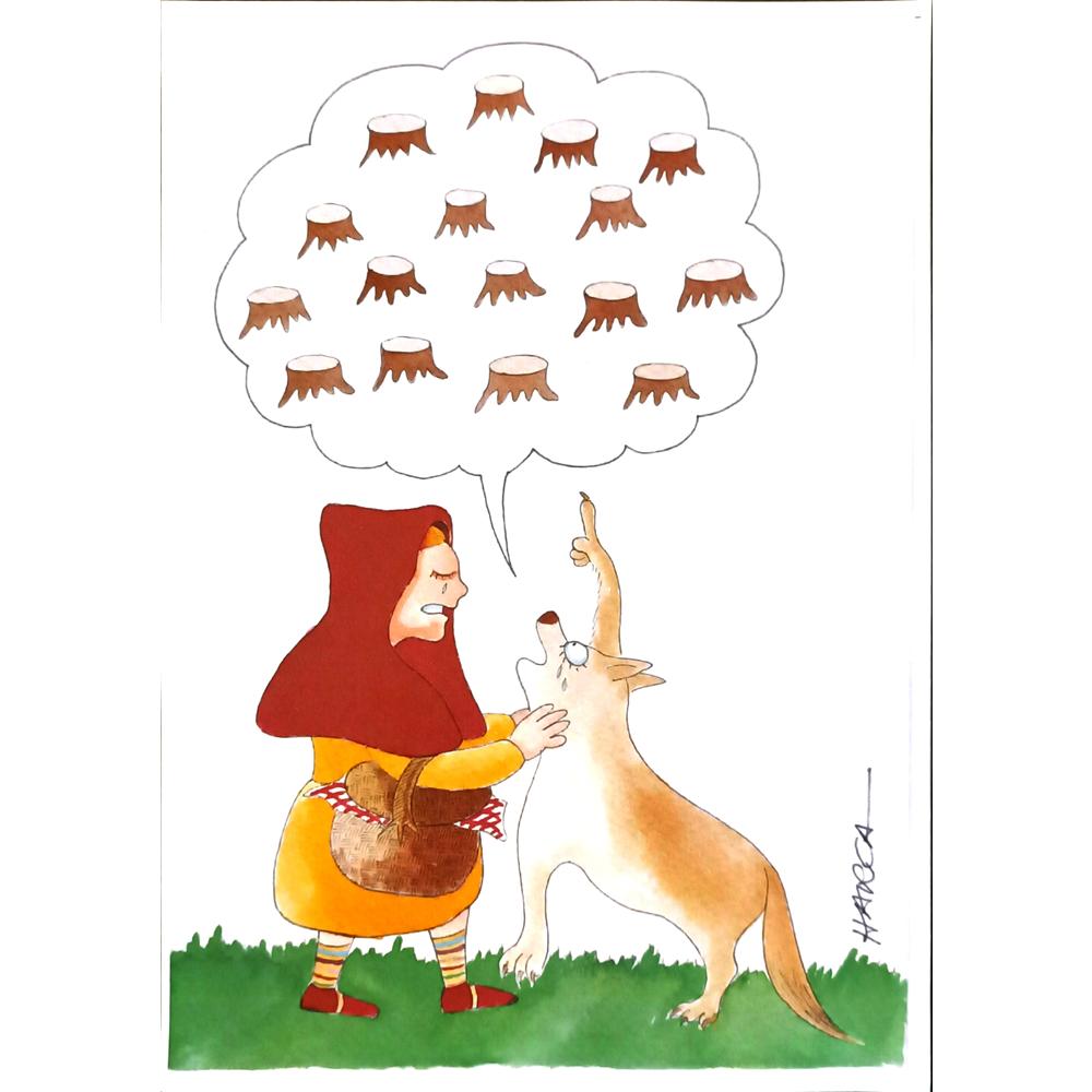 Juli Sanchis Aguado 29x21cm Orijinal Karikatür BOD06583