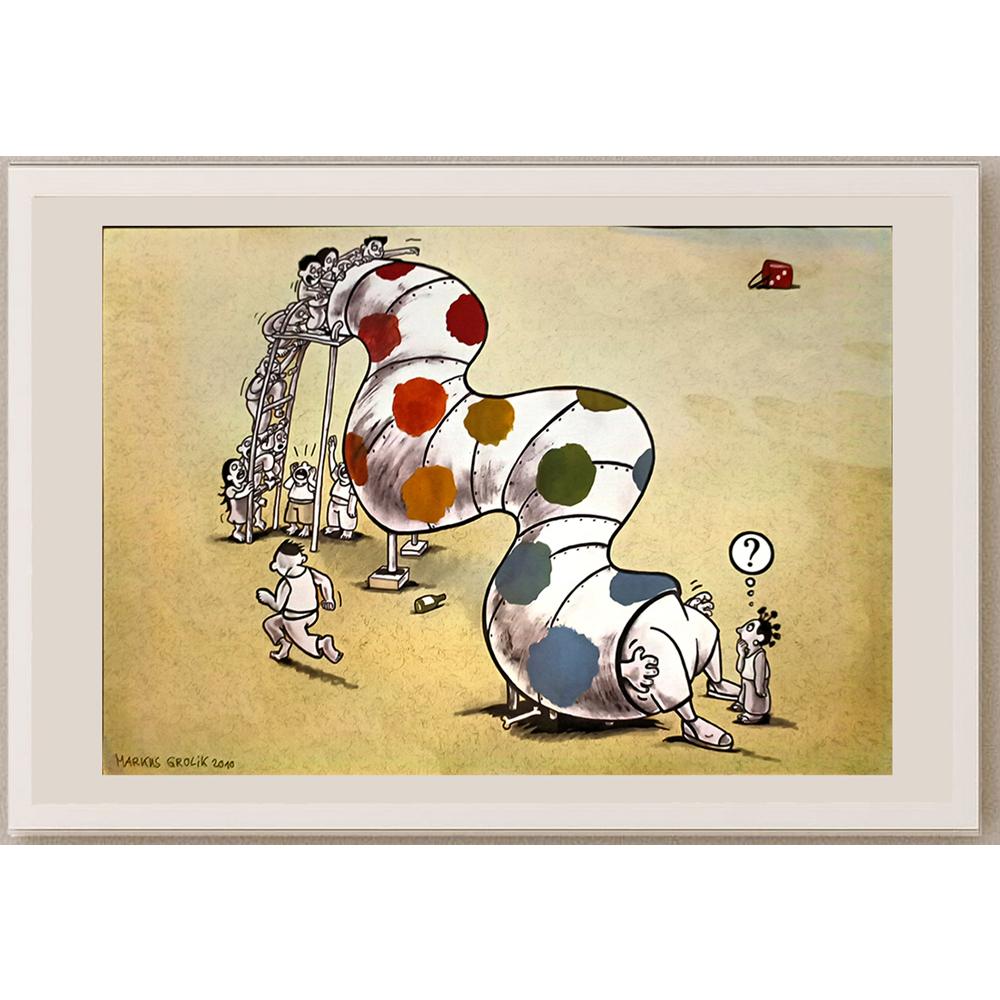 Markus Grolik 29x21cm Orijinal Karikatür BOD06588