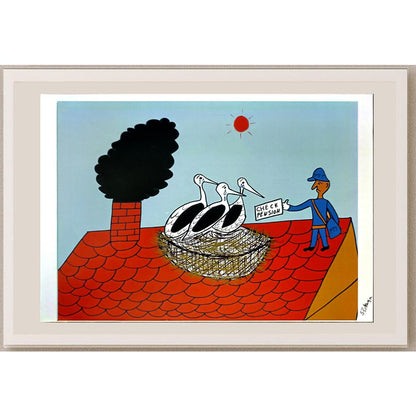 Severin Sikanja 29x21cm Orijinal Karikatür BOD06595