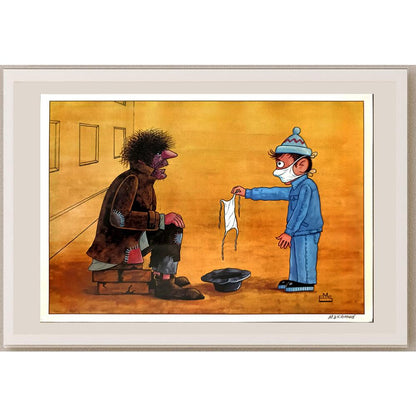 Eshonkulov Makhmudjon 29x21cm Orijinal Karikatür BOD06596
