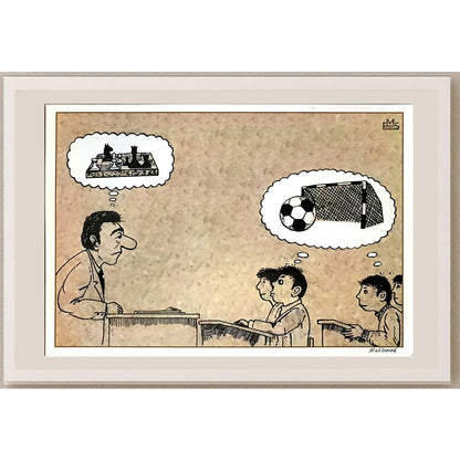Eshonkulov Makhmudjon 29x21cm Orijinal Karikatür BOD06597