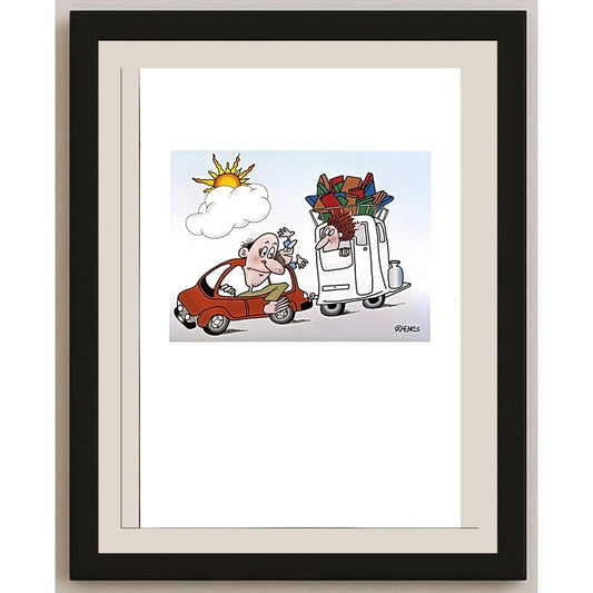 Willem Henkes 29x21cm Orijinal Karikatür BOD06604