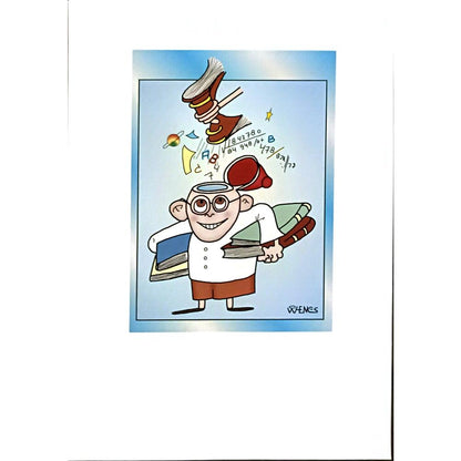 Willem Henkes 29x21cm Orijinal Karikatür BOD06605