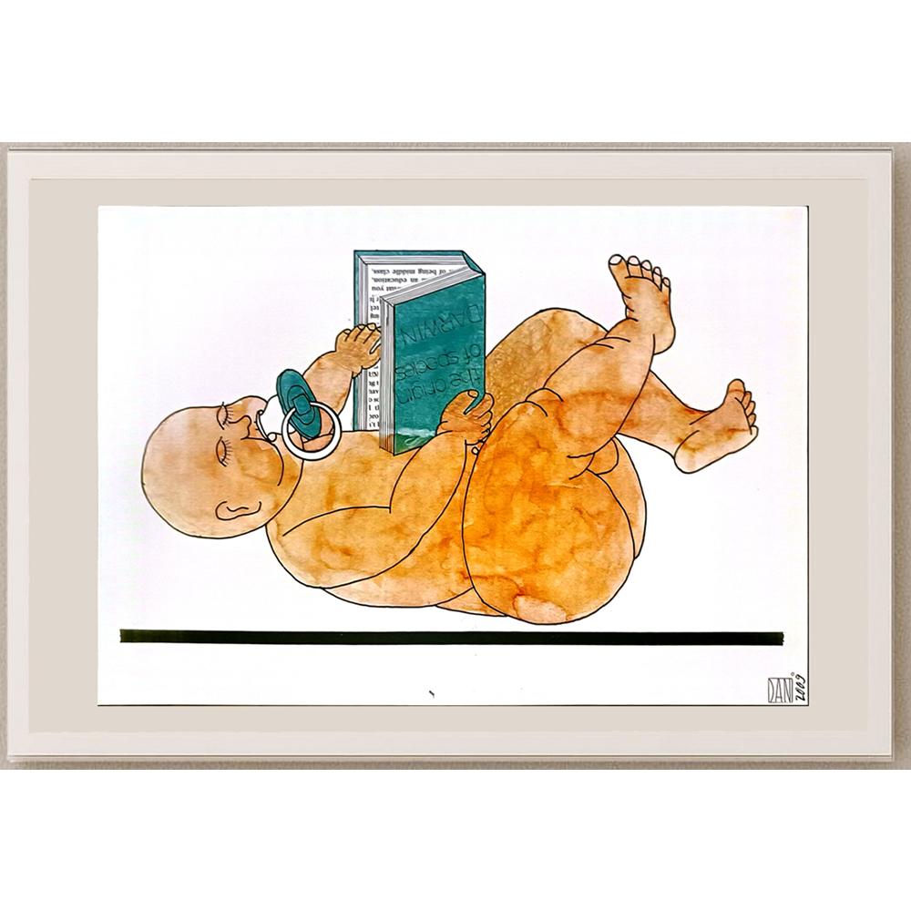 Mihal Danielescu 29x21cm Orijinal Karikatür BOD06607
