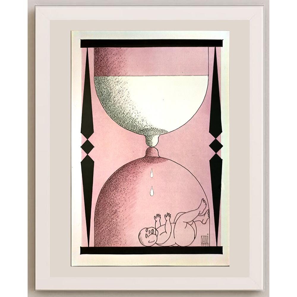 Mihal Danielescu 29x21cm Orijinal Karikatür BOD06608