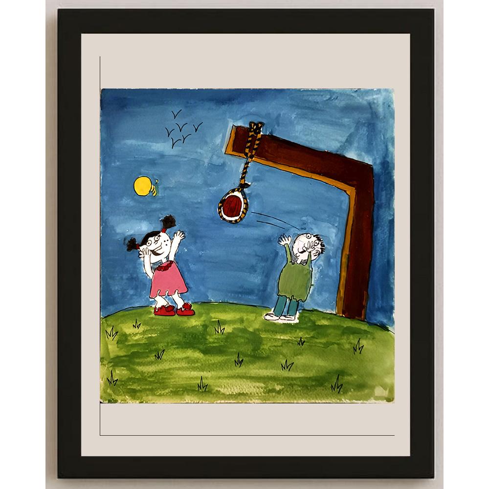 Aylin Farjadnia 26x26cm Orijinal Karikatür BOD06612
