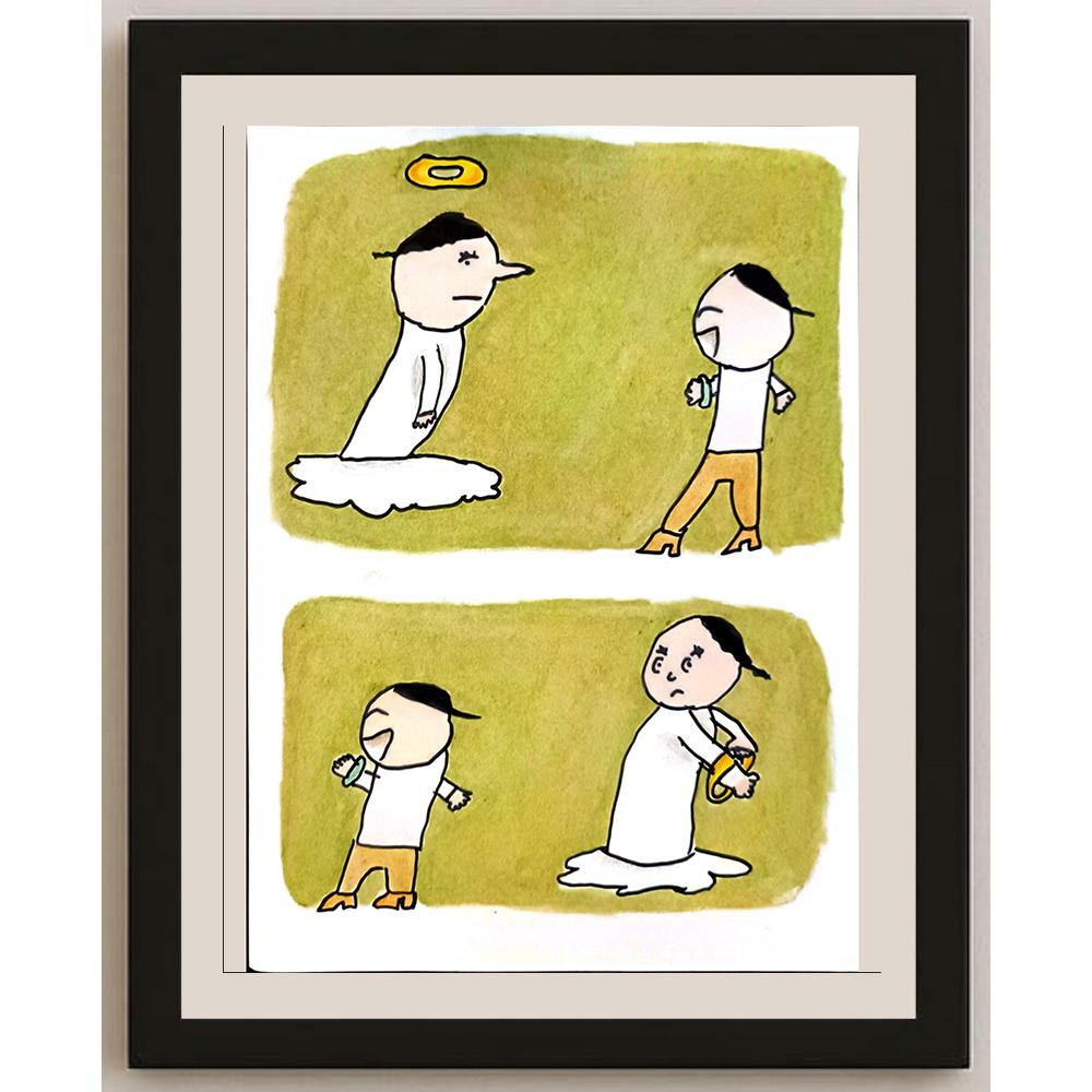 Shi Tian Jun 29x21cm Orijinal Karikatür BOD06614