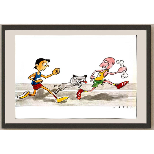 Wesam Khalil 29x21cm Orijinal Karikatür BOD06621