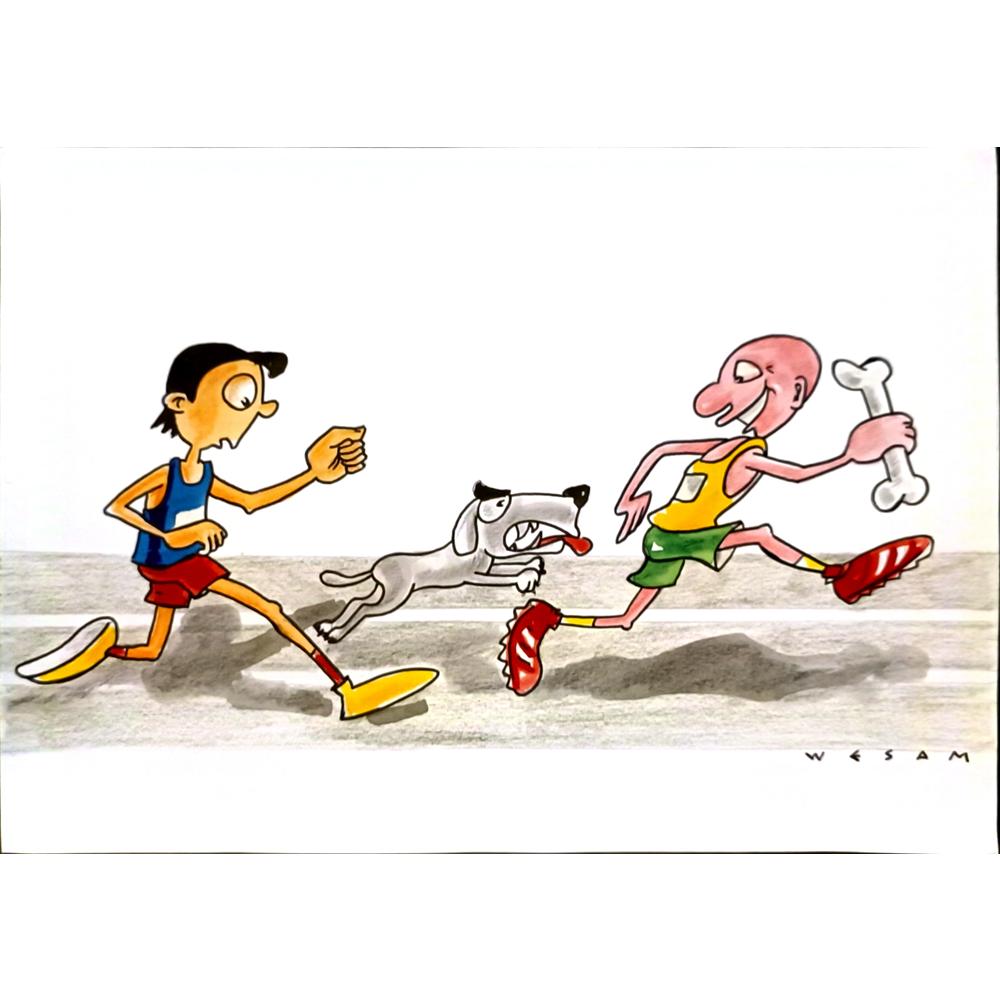 Wesam Khalil 29x21cm Orijinal Karikatür BOD06621