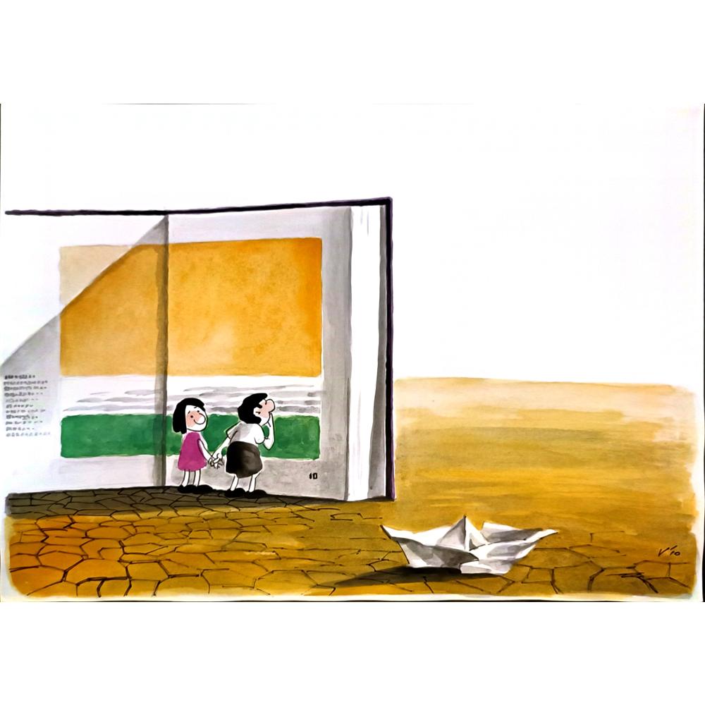 Valentin Georgiev 29x21cm Orijinal Karikatür BOD06632