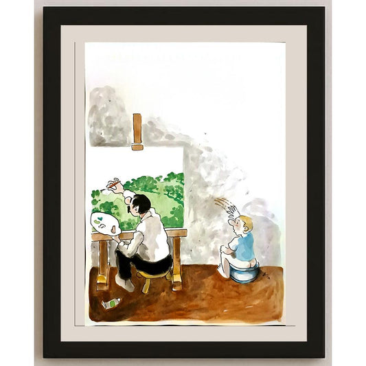Valentin Georgiev 29x21cm Orijinal Karikatür BOD06633