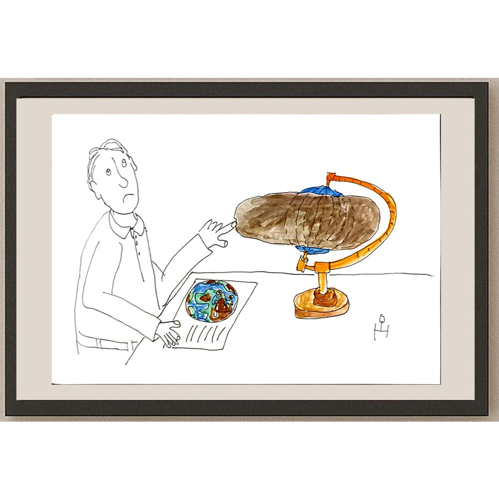 Heino Partanen 29x21cm Orijinal Karikatür BOD06640