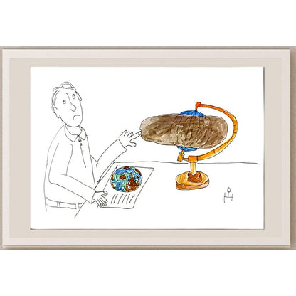Heino Partanen 29x21cm Orijinal Karikatür BOD06640
