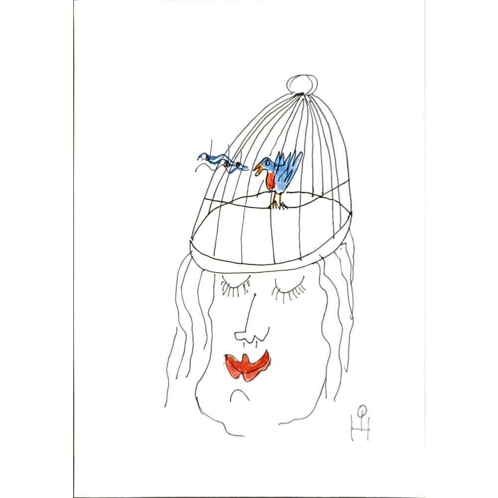 Heino Partanen 29x21cm Orijinal Karikatür BOD06641