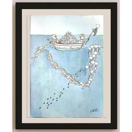Ren Jian 29x21cm Orijinal Karikatür BOD06646