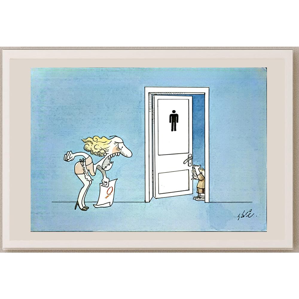 Ren Jian 29x21cm Orijinal Karikatür BOD06647