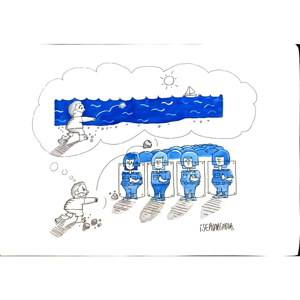 Serdar Sayar 35x25cm Orijinal Karikatür BOD06655