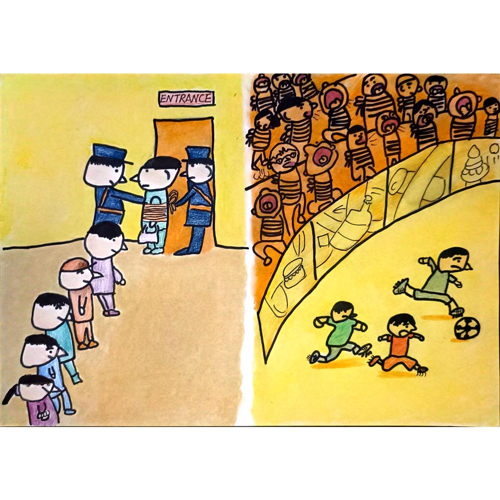 Zhou Cong Xiang Yu 29x21cm Orijinal Karikatür BOD06657