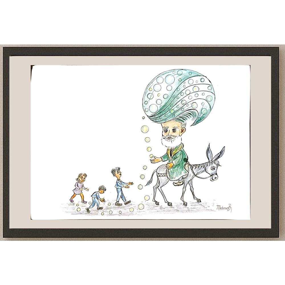 Mehmet Boğatekin 35x25cm Orijinal Karikatür BOD06661