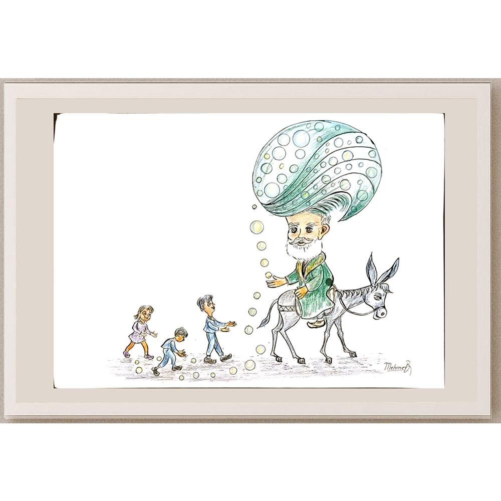 Mehmet Boğatekin 35x25cm Orijinal Karikatür BOD06661