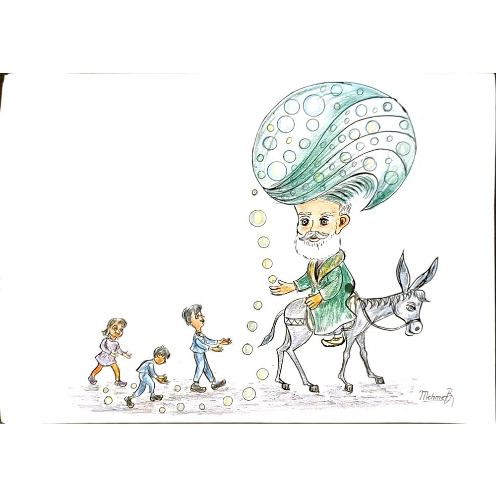 Mehmet Boğatekin 35x25cm Orijinal Karikatür BOD06661