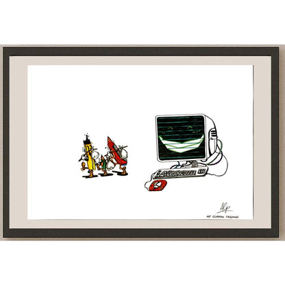 Alp Gürhan Yalçıner 29x21cm Orijinal Karikatür BOD06664