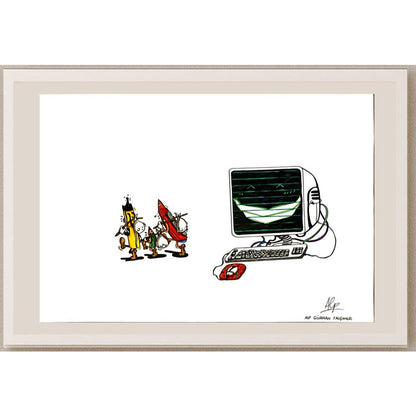 Alp Gürhan Yalçıner 29x21cm Orijinal Karikatür BOD06664