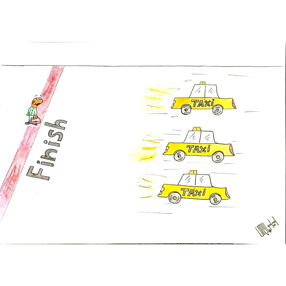 Amin Mohajevi 29x21cm Orijinal Karikatür BOD06667