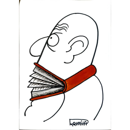 Ramin Rezaei 29x21cm Orijinal Karikatür BOD06681
