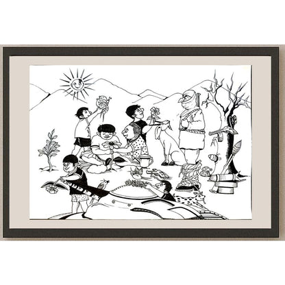 Santosh Paliwal 29x21cm Orijinal Karikatür BOD06682