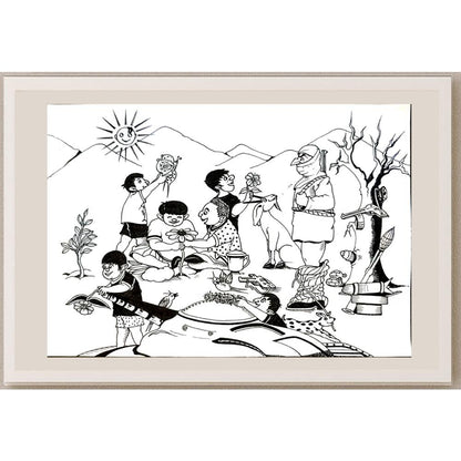 Santosh Paliwal 29x21cm Orijinal Karikatür BOD06682