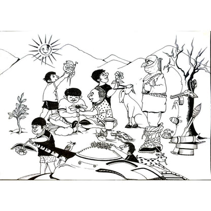 Santosh Paliwal 29x21cm Orijinal Karikatür BOD06682