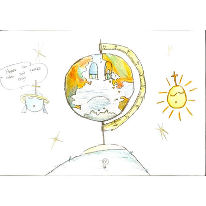 Dominik Joan 29x21cm Orijinal Karikatür BOD06686
