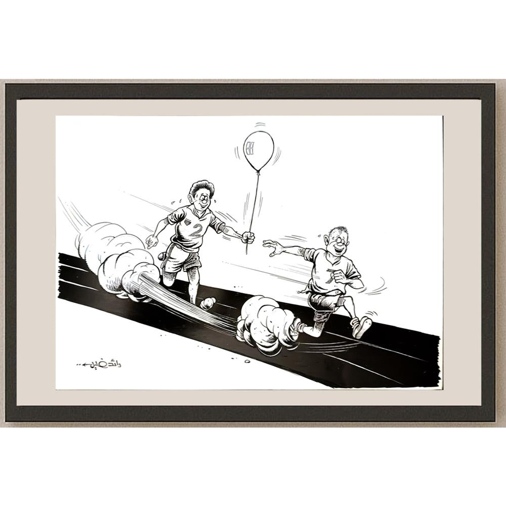 Raed Khalil 29x21cm Orijinal Karikatür BOD06696