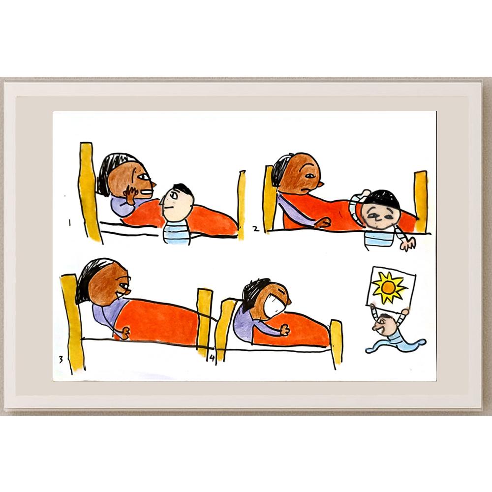 Zhao Shuai 29x21cm Orijinal Karikatür BOD06697