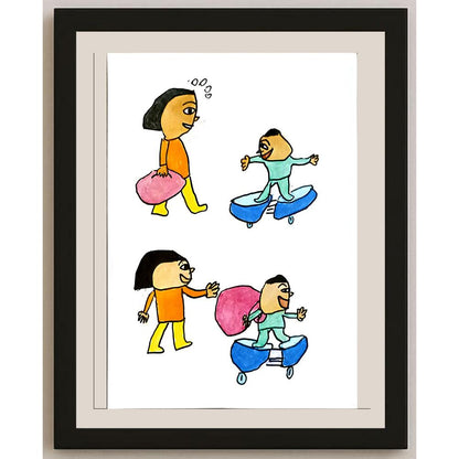 Zhao Shuai 29x21cm Orijinal Karikatür BOD06698