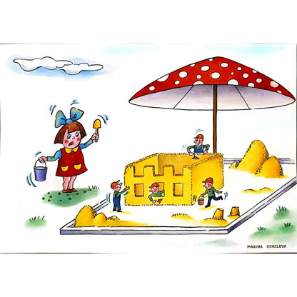 Marina Gorelova 29x21cm Orijinal Karikatür BOD06699