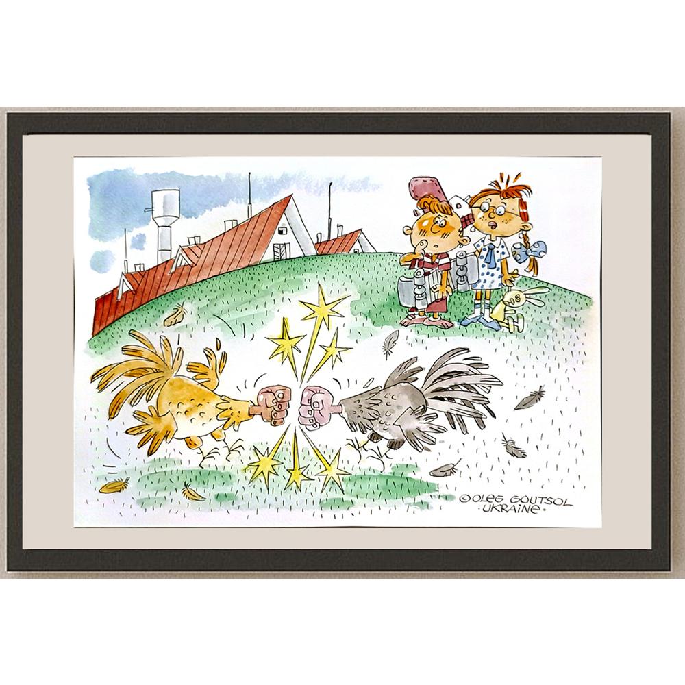 Oleg Goutsol 29x21cm Orijinal Karikatür BOD06702